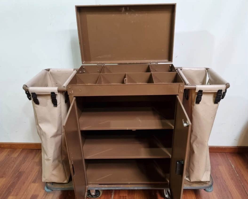 CARRO DE LIMPIEZA EN CHAPA, MULTIUSO IDEAL TALLER MECANICO