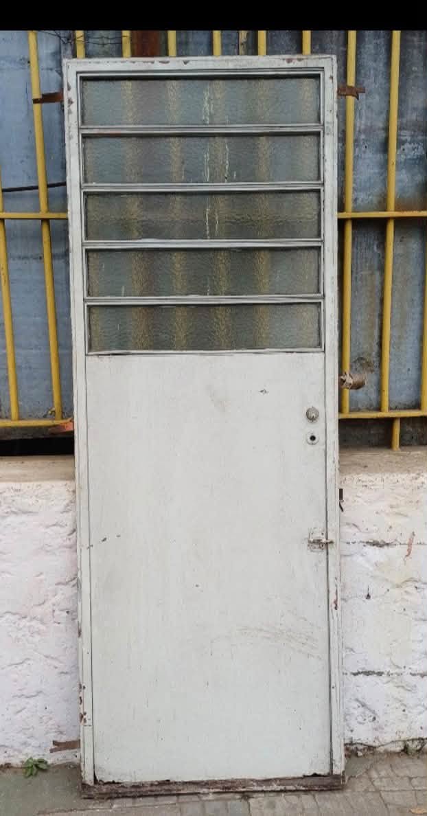 PUERTA DOBLE CHAPA CON LLAVE FUERTE PESADA 220X80